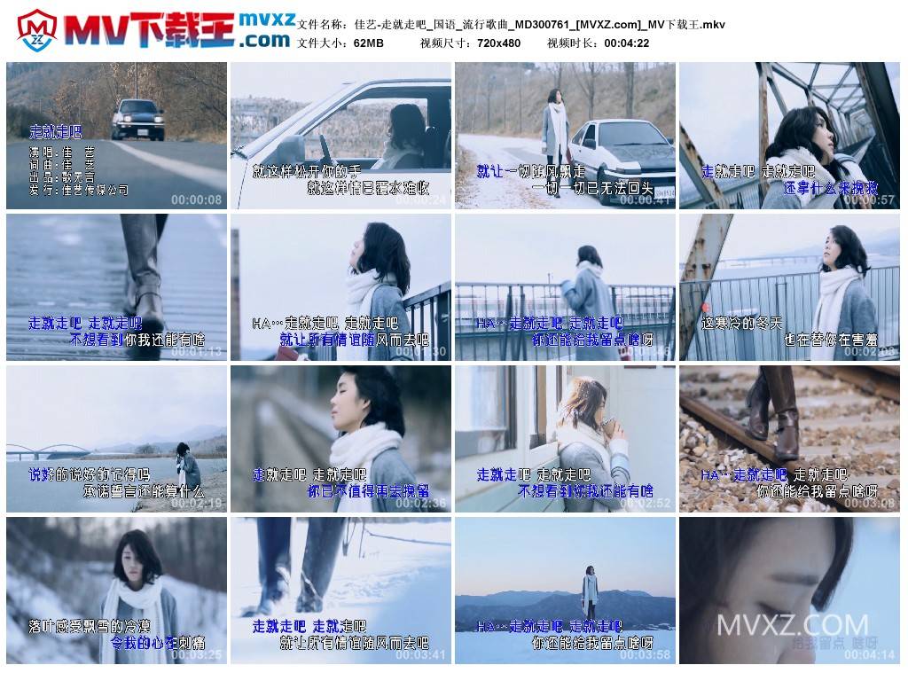 佳艺-走就走吧_国语_流行歌曲_MD300761